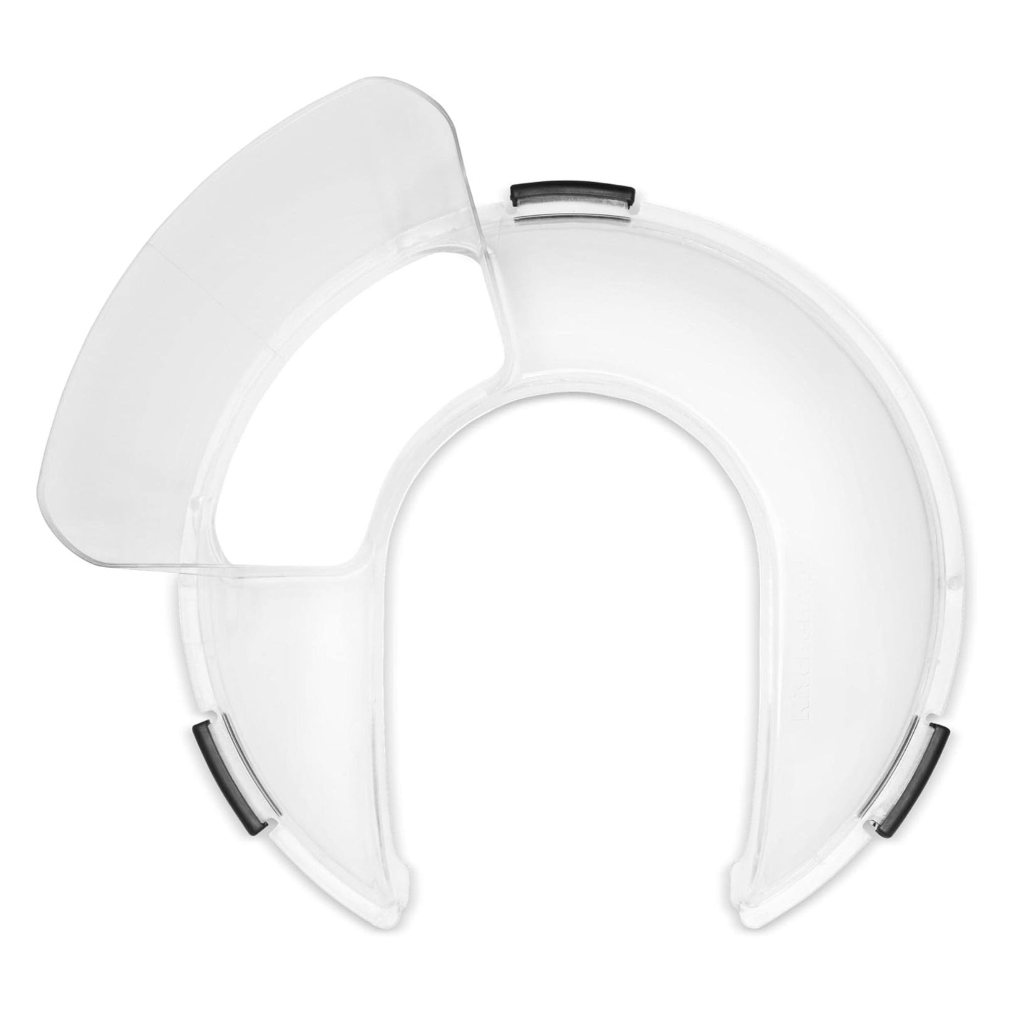 A clear plastic kitchenaid stand mixer cover with pour hole