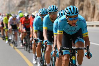 Zhandos Bizhigitov leads the Astana train