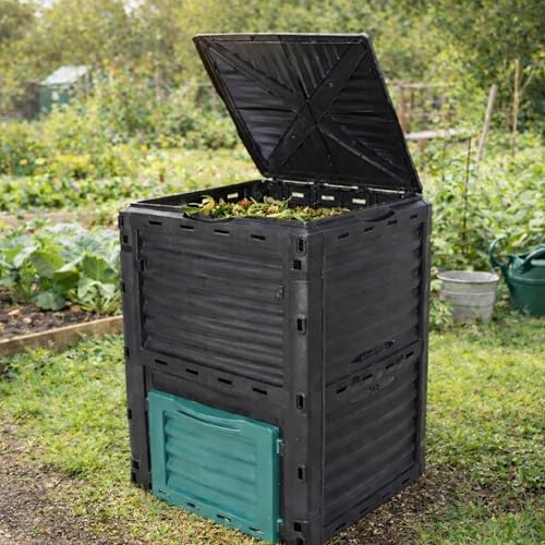 Primrose Large 300l Garden Compost Bin Outdoor Composter Waste Recycle Box With Lid