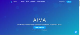Website screenshot for AIVA