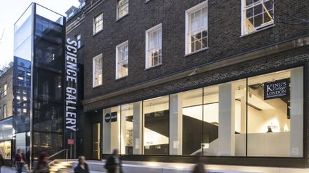 A photo of the outside of the Science Gallery.