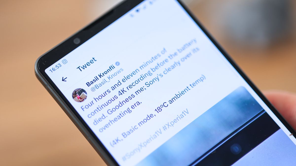 A photo of the Sony Xperia 1 V