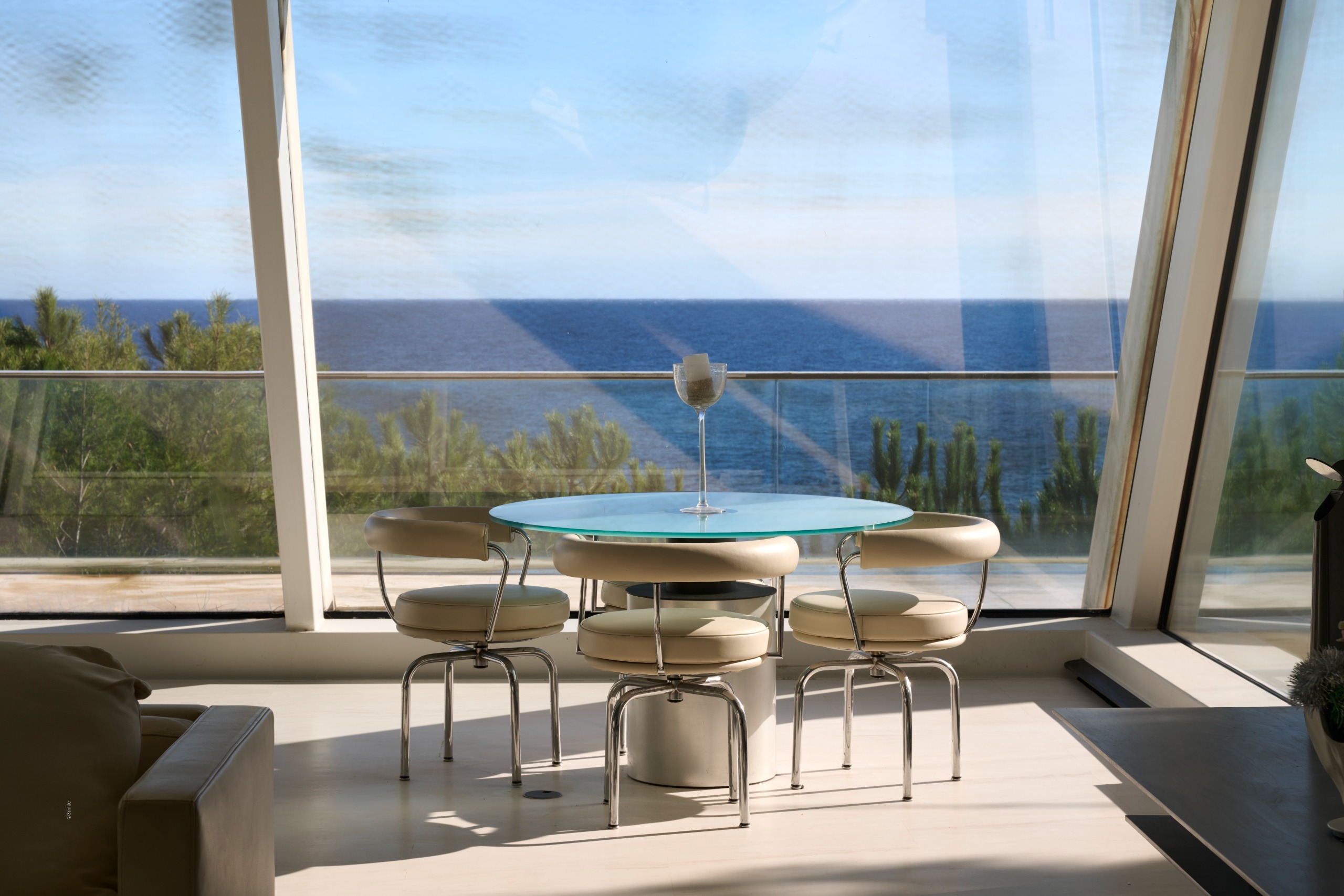 The house overlooks the Mediterranean