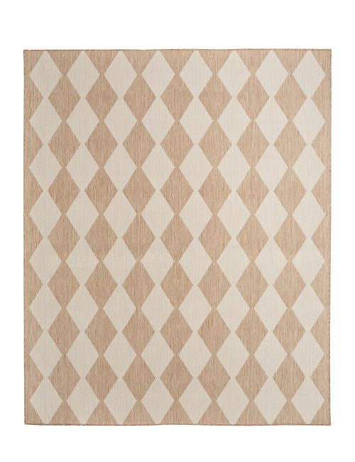 Jute Diamond Modern Flatweave Indoor/Outdoor Rug, 9' x 12'