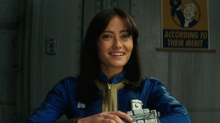 Lucy (Ella Purnell) in the vault in Fallout episode 1