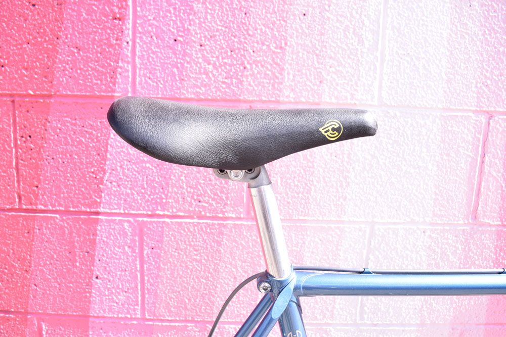 A Cinelli saddle on a bike used by both Connie and Davis Phinney