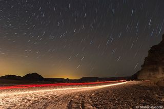 Star Trails Over Wadi Rum