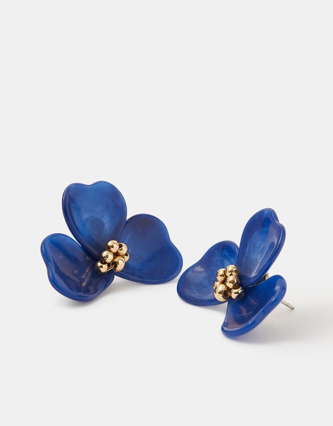 Resin Flower Stud Earrings