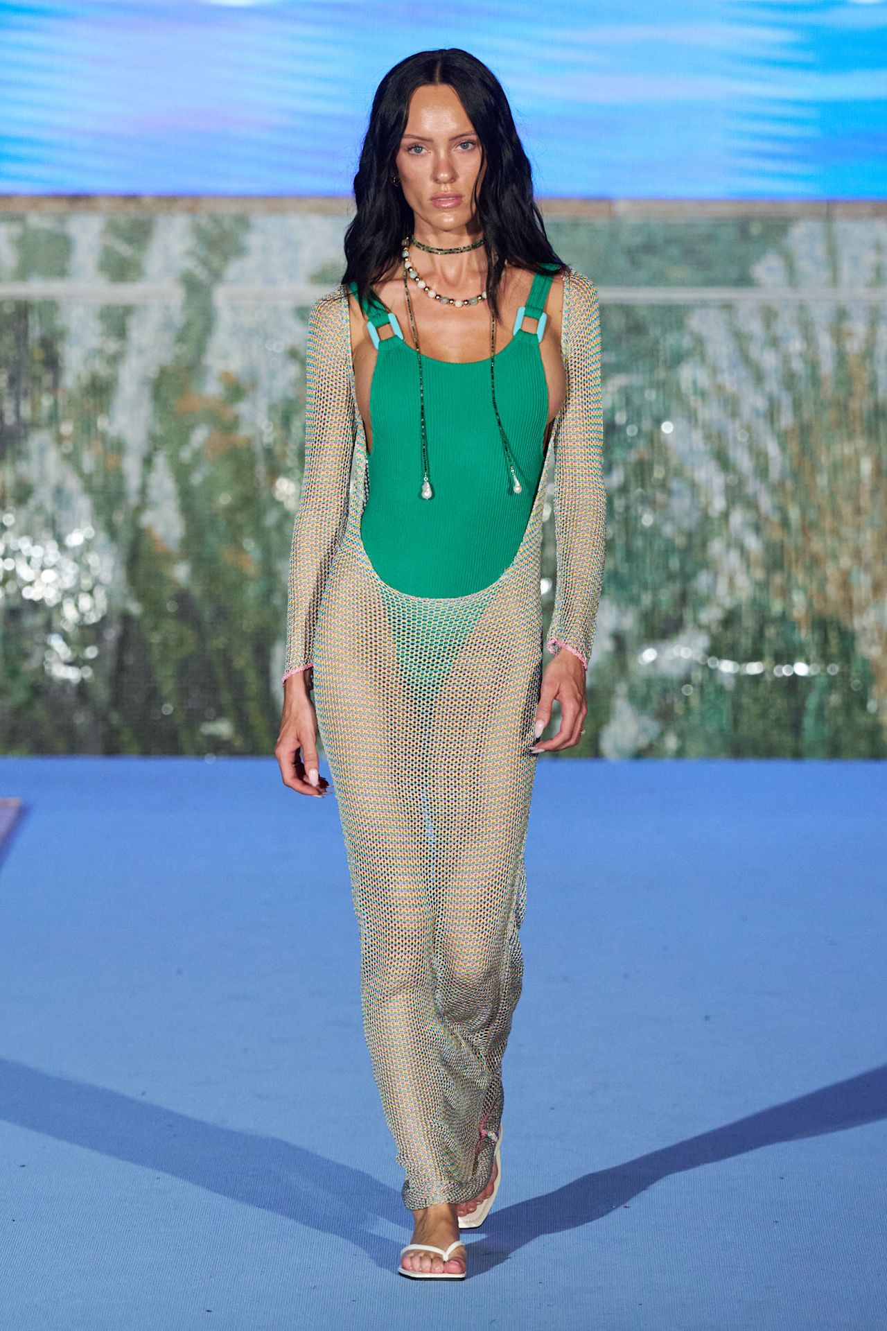 Rise Collective model on the runway during Paraiso Miami Swim Week 2026.