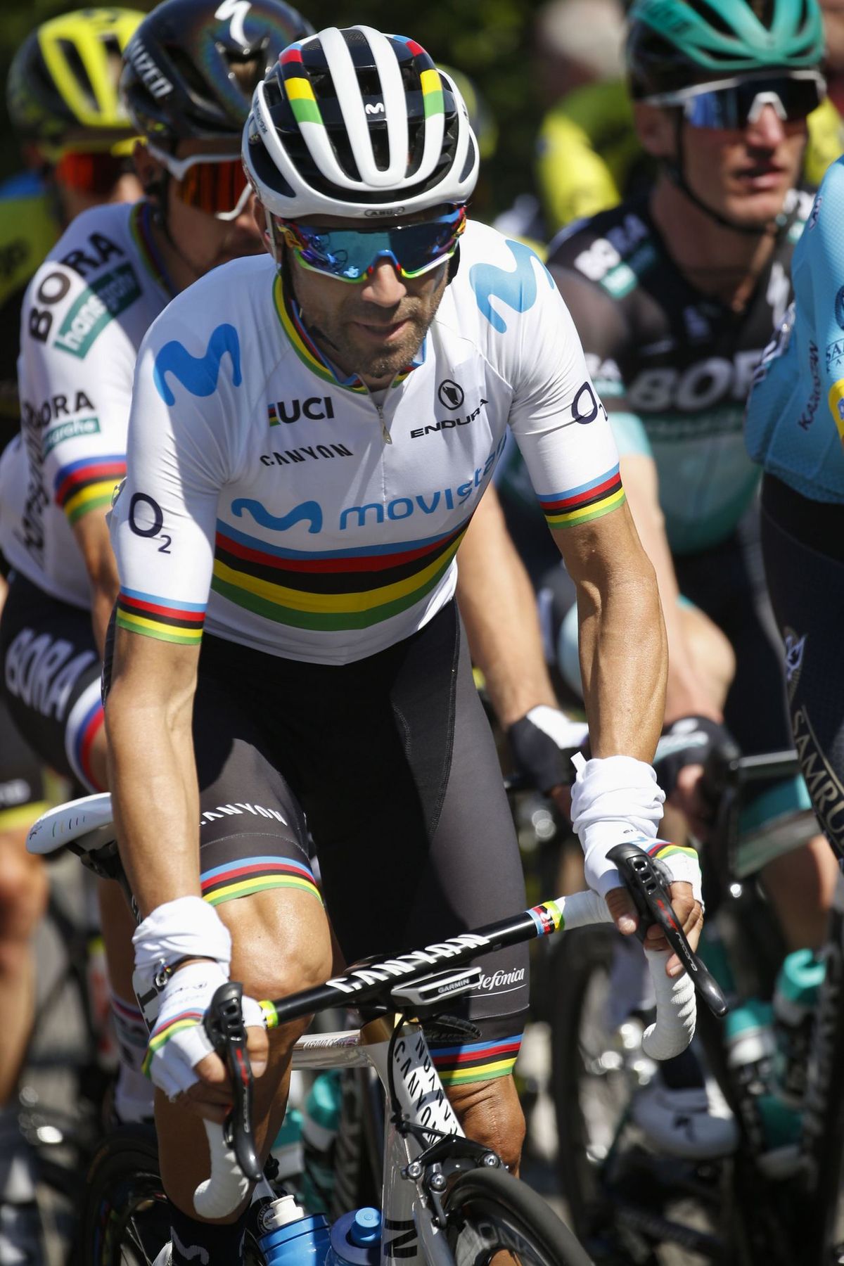 Alejandro Valverde (Movistar) at the 2019 Fleche Wallonne.