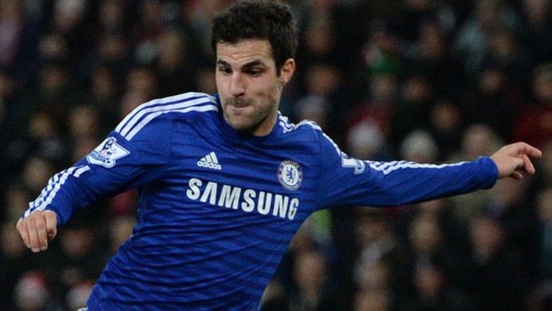 Cesc Fabregas scores for Chelsea int match against Stoke City