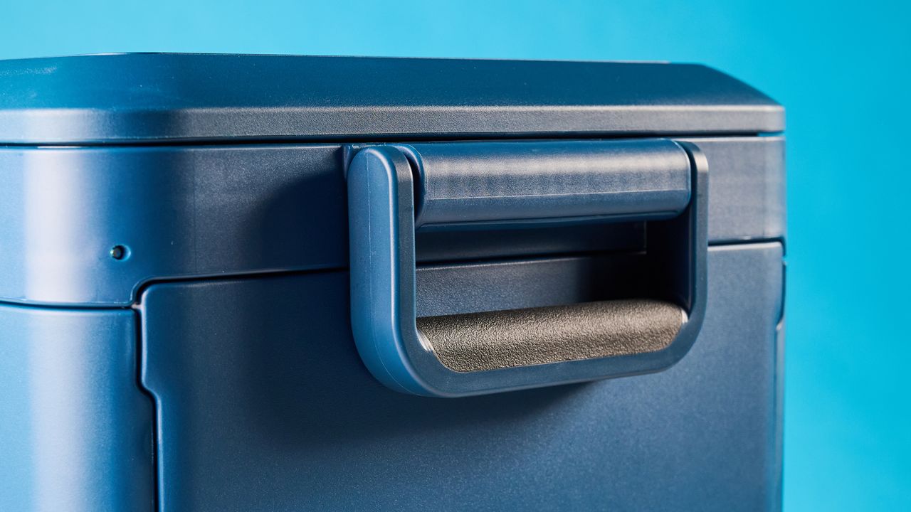 the coleman snap 'n go collapsible cooler photographed with the blue tom's guide background