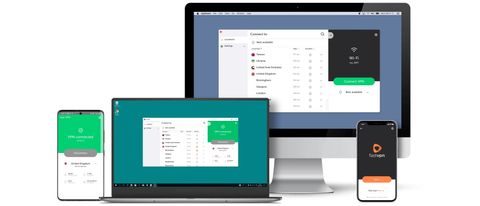 FastVPN running on desktop and mobile devices