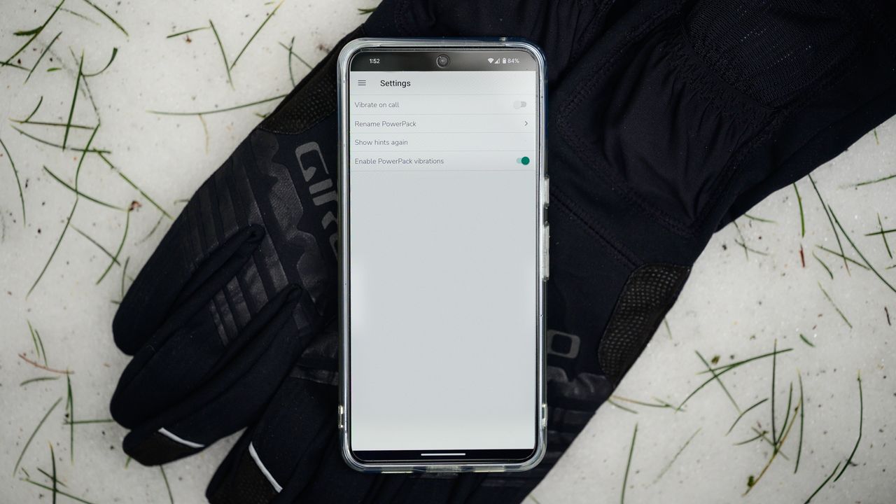 Giro Vulc Lightweight options screen