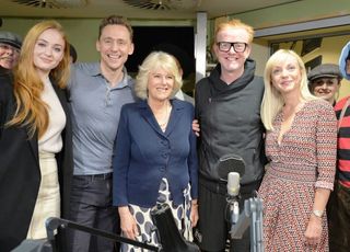 The Duchess of Cornwall meets guests at the Radio 2 studio