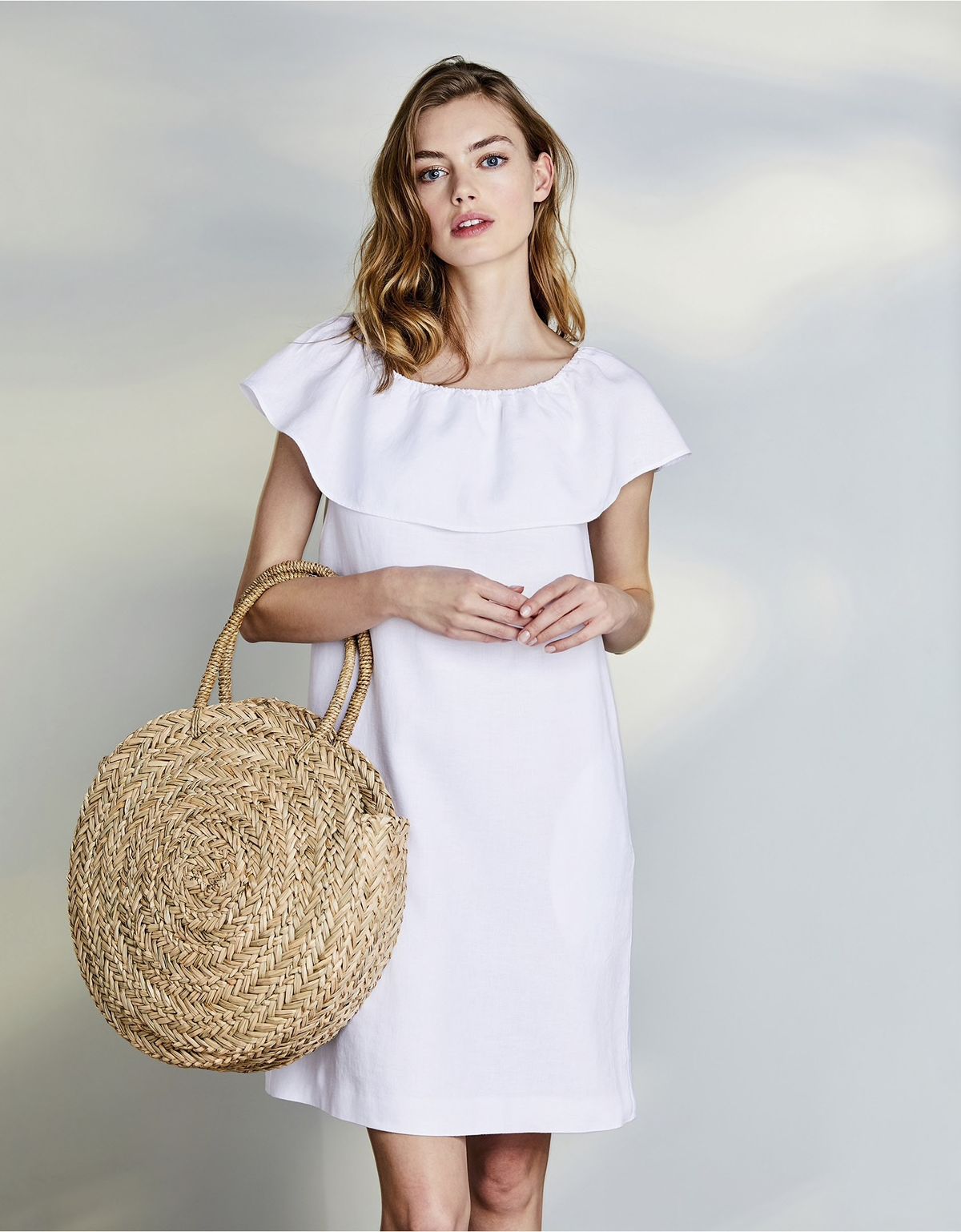 white company linen dresses