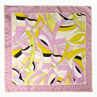 Mystic Waves Twill Silk Scarf in Lavender - Large by Simna Ldn