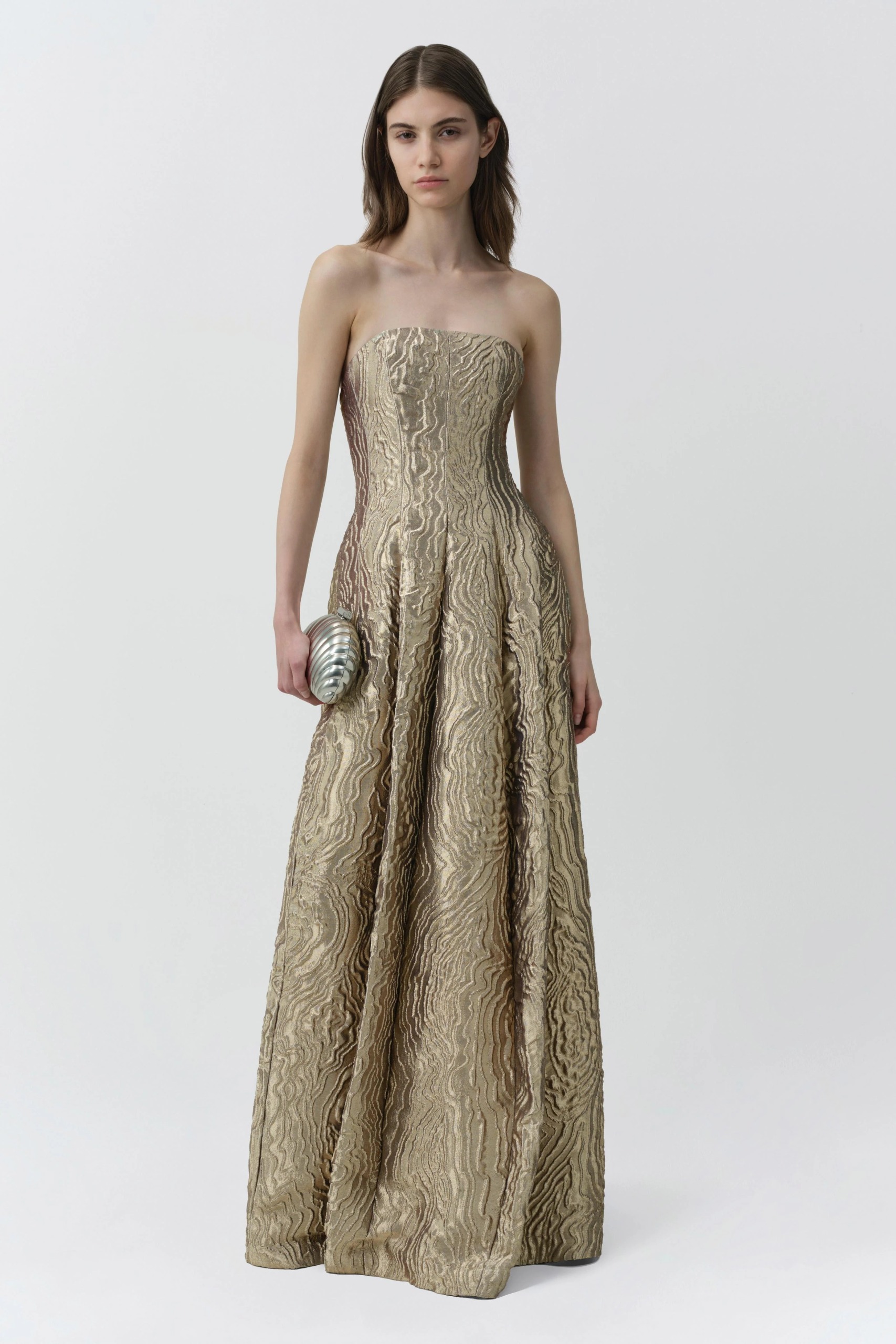 Simkhai, Celeste Metallic Jacquard Gown
