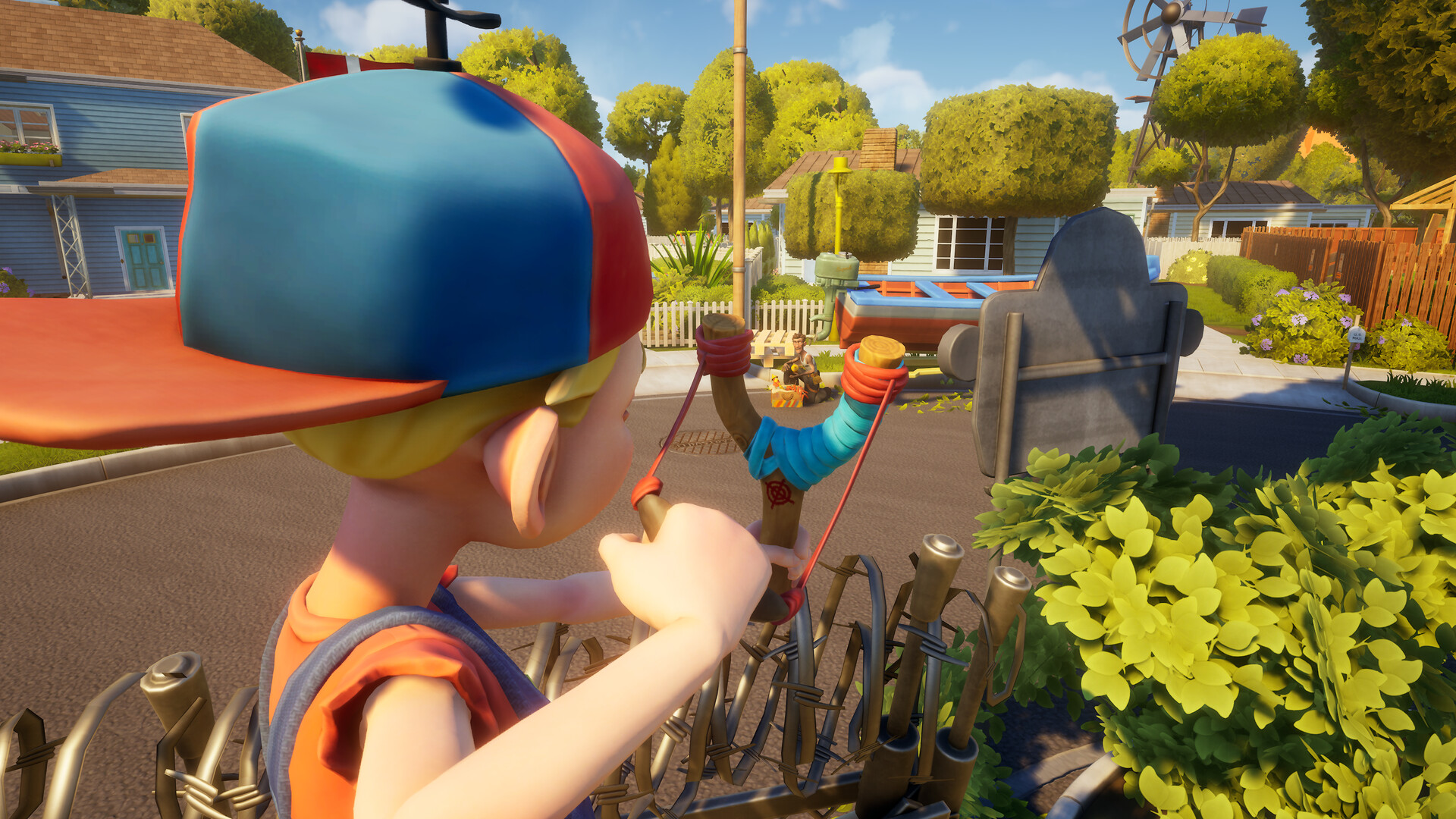 A beta of backyard FPS Neighbors: Suburban Warfare is out now, and the balance discussion is hysterical: nerf trash can lids and children