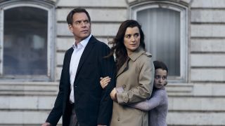 Tony, Ziva and Tali holding on to each other in NCIS: Tony & Ziva