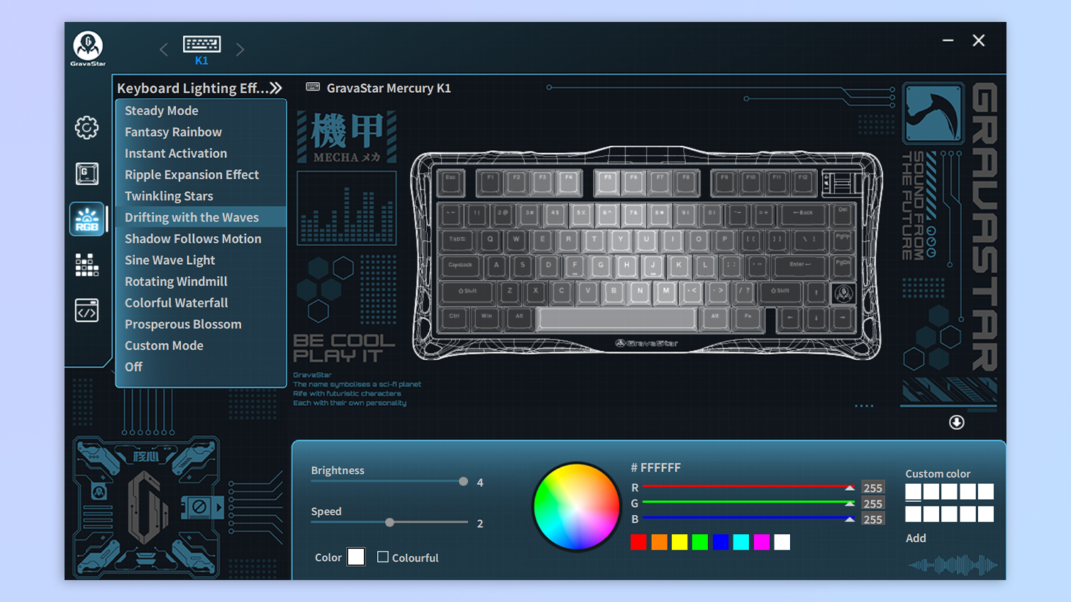 GravaStar software screenshot