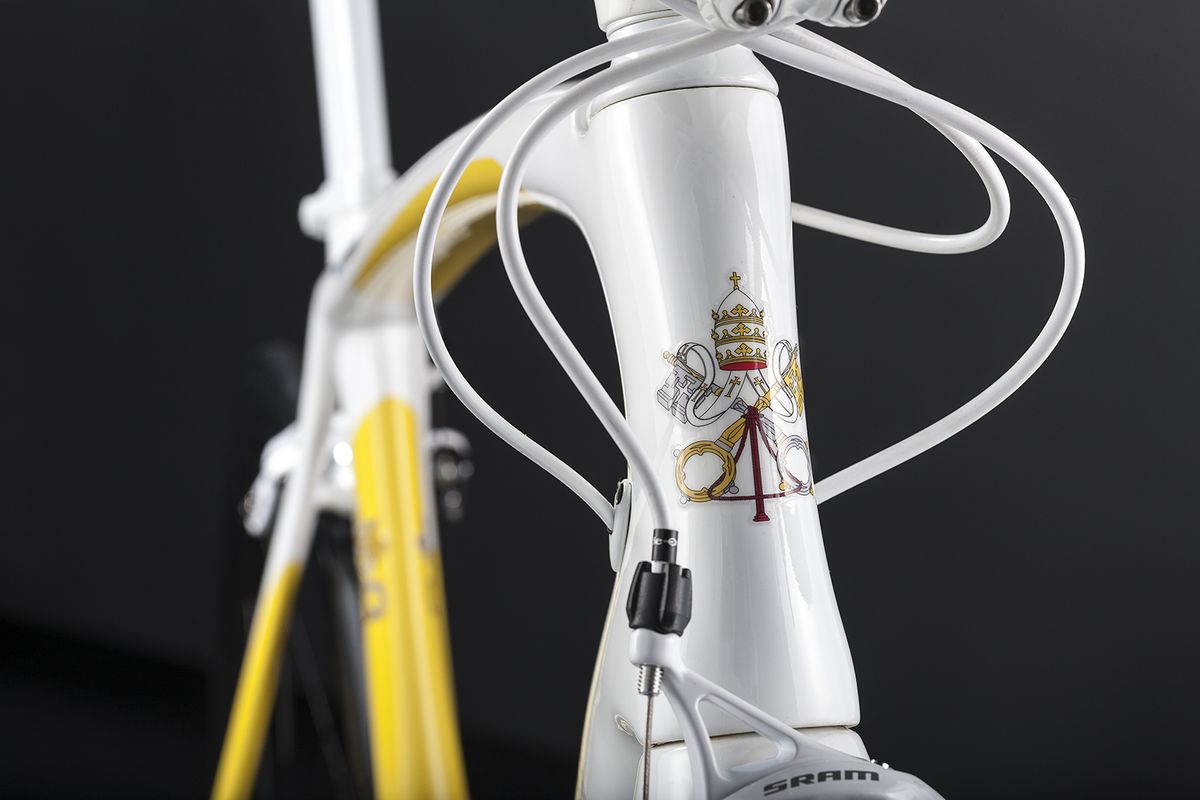 The Specialized Venge presented to Pope Francis by Peter Sagan