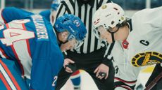 Hudson Williams as Shane Hollander & Connor Storrie as Ilya Rozanov in Heated Rivalry