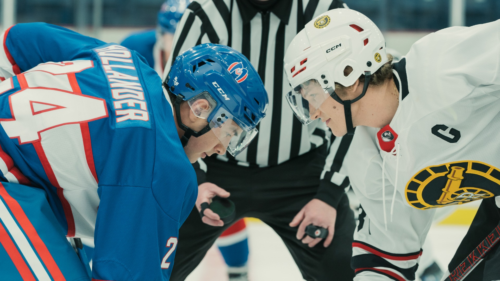 Hudson Williams as Shane Hollander &amp; Connor Storrie as Ilya Rozanov in Heated Rivalry