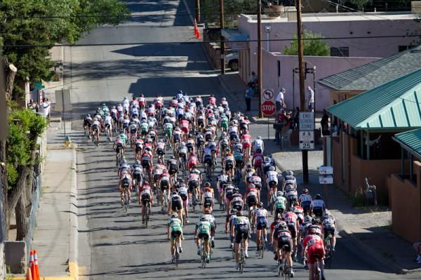 The men heading down the descent on the back side