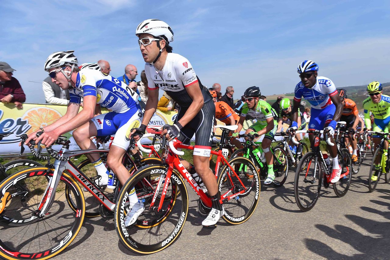 Fumiyuki Beppu (Trek) gets out of the saddle