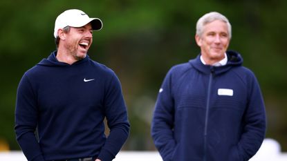 Rory McIlroy and Jay Monahan prior to the RBC Canadian Open