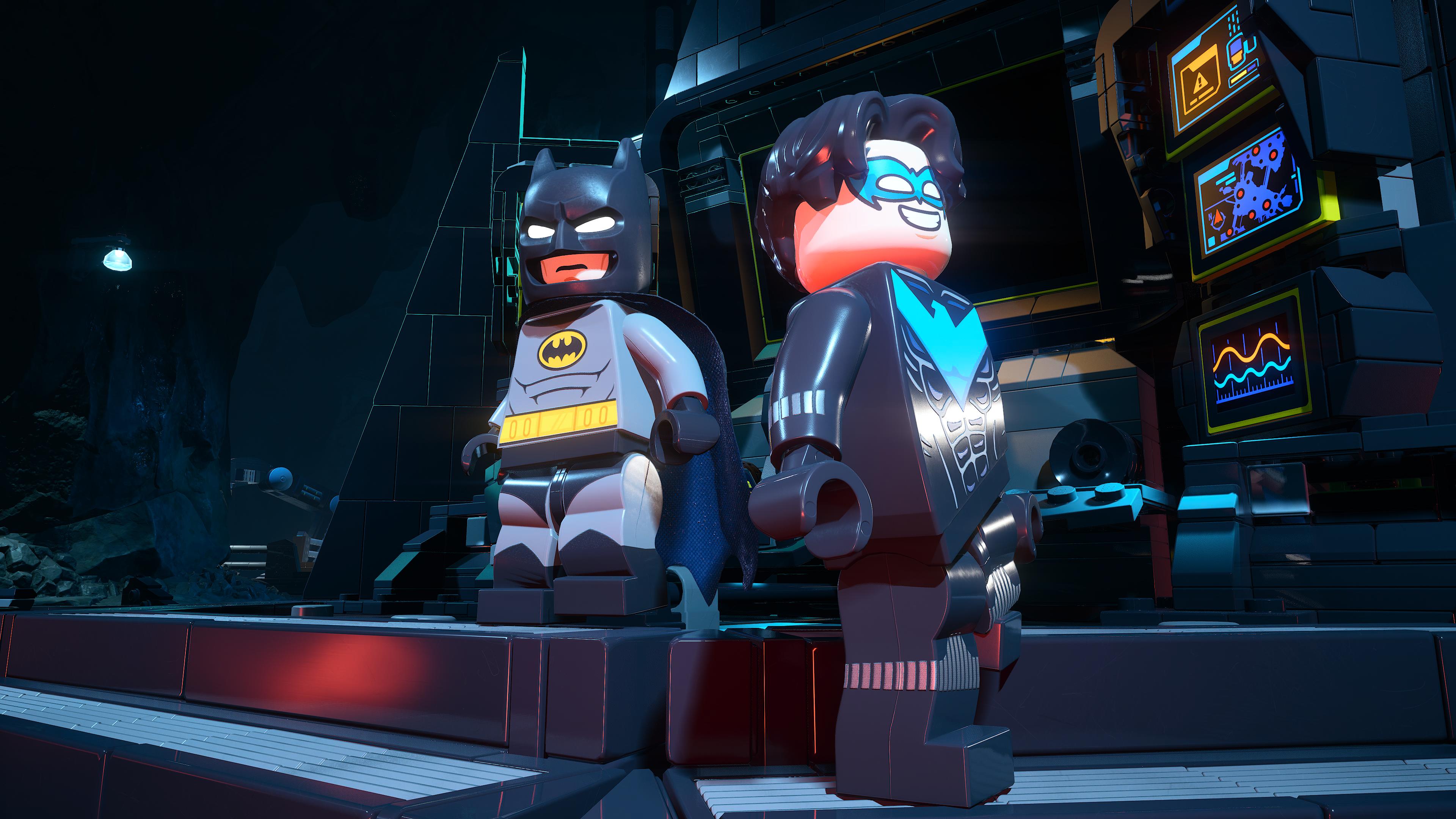 Batman and Nightwing, two characters in Lego Batman Legacy of the Dark Knight