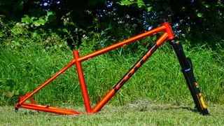 Cotic SolarisMAX frameset pictured from the side