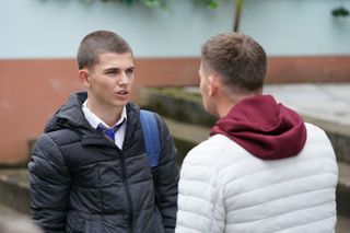 Lucas tries to fake being ill in Hollyoaks