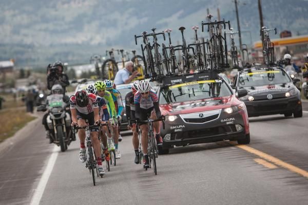 The seven-man break working smoothly together en route to Colorado Springs.
