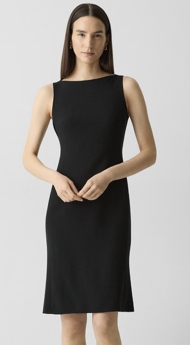 Theory, Flared Dress in Admiral Crepe