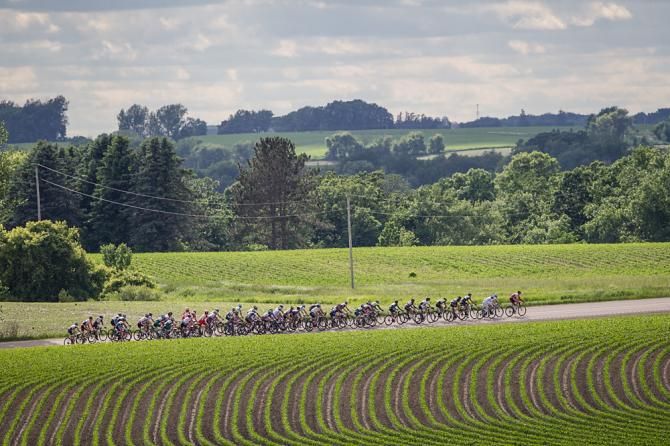 Riders had to battle strong winds the entire day