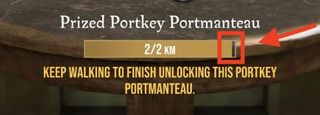 Portkey Portmonteaus showing wrong distance