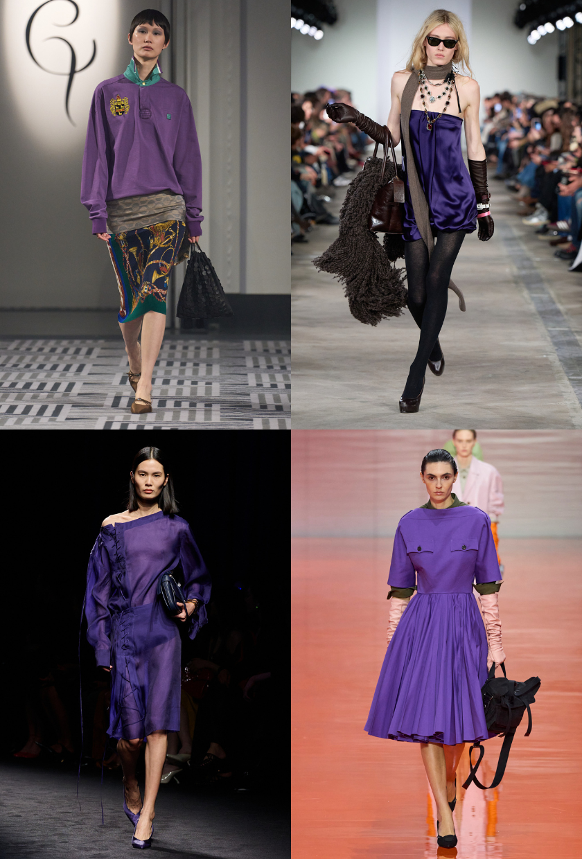 An image of the royal purple colour trend, one of the biggest colour trends for summer 2026.