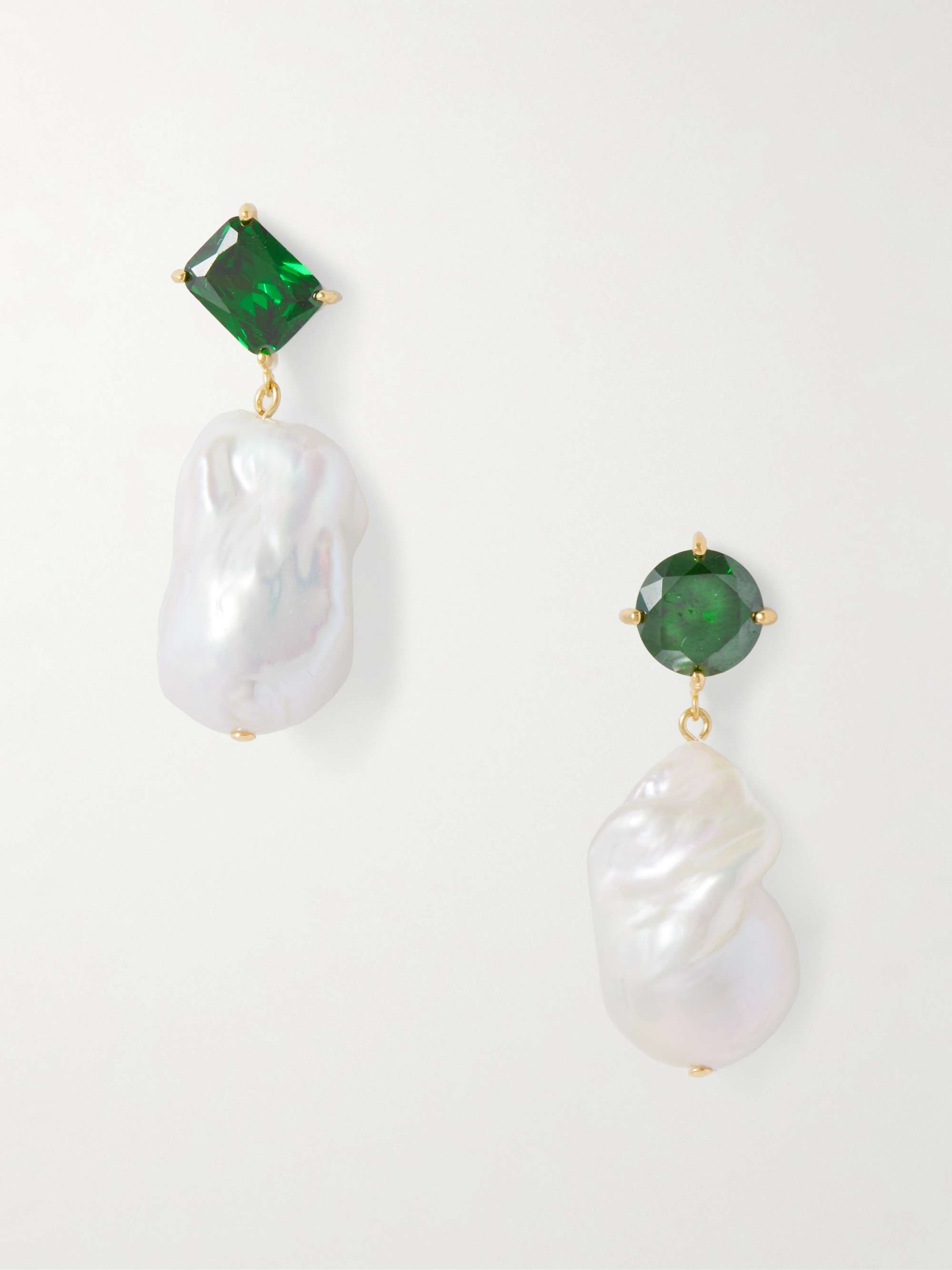 Blink Recycled Gold Vermeil, Cubic Zirconia and Pearl Earrings