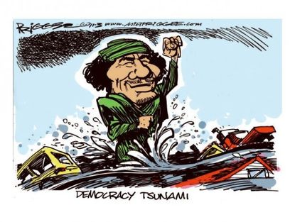 Gadhafi survives his own tsunami
