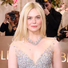 Elle Fanning arrives at the 2026 Golden Globes