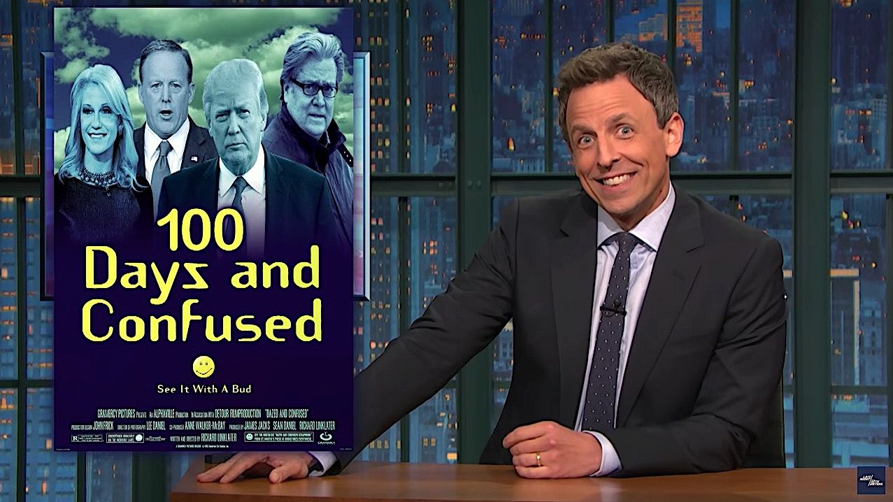 Seth Meyers grades Trump first 100 days