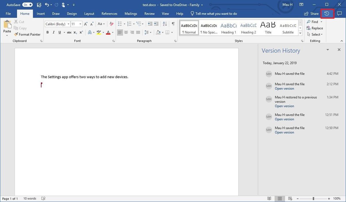 How to use version history for documents in Office | Windows Central