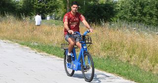 Arsenal manager Mikel Arteta before a training session on July 11, 2023 in Herzogenaurach, Germany.