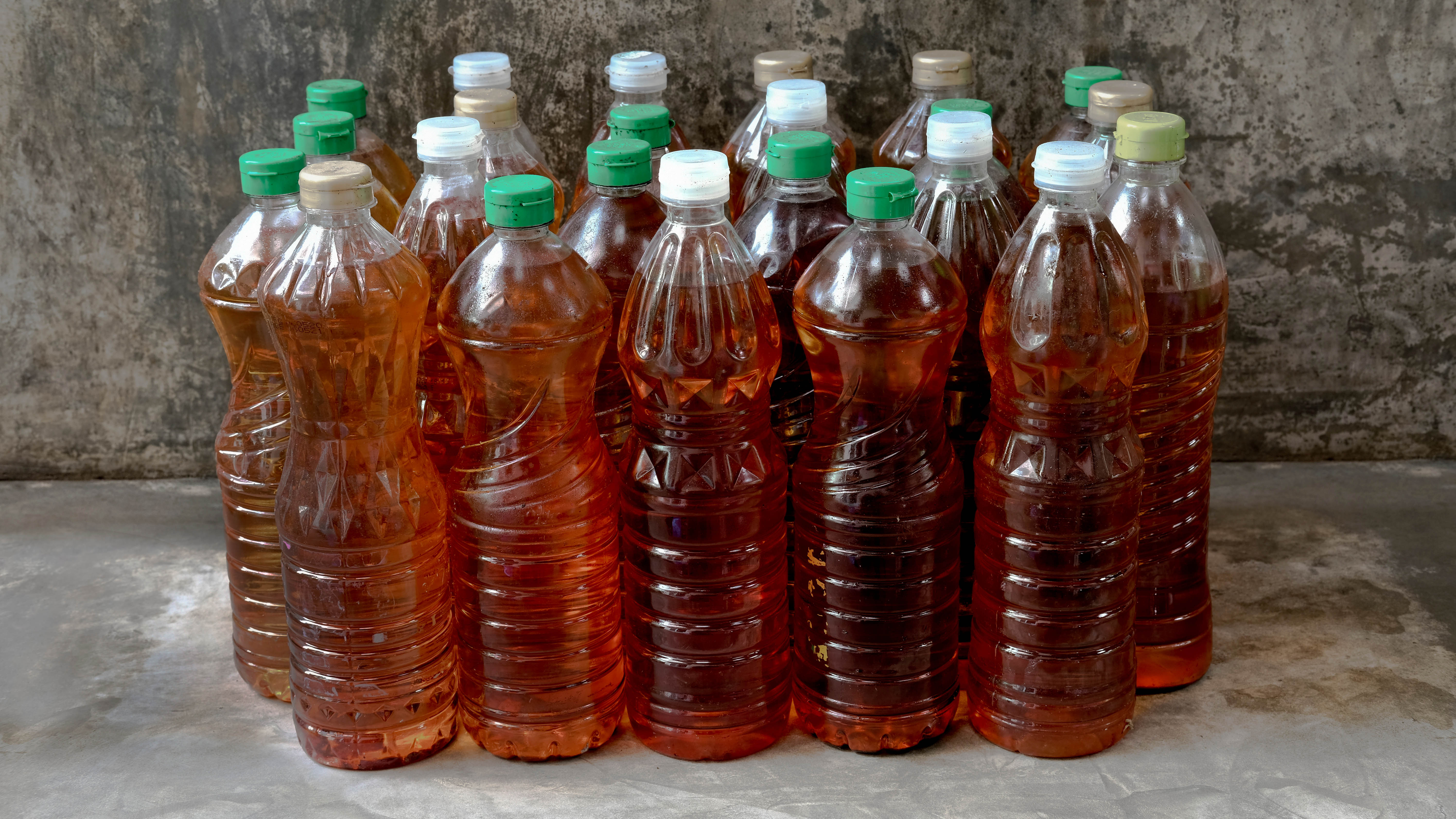 bottles of oil