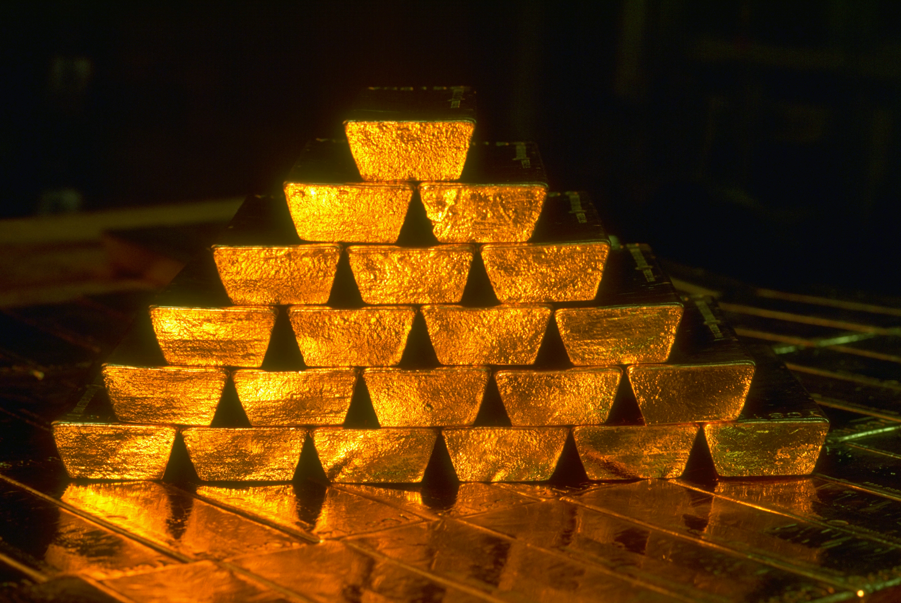 Stack of gold bars