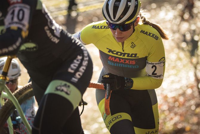 Rebecca Fahringer raced well to take second place on day 2 of the NohoCX