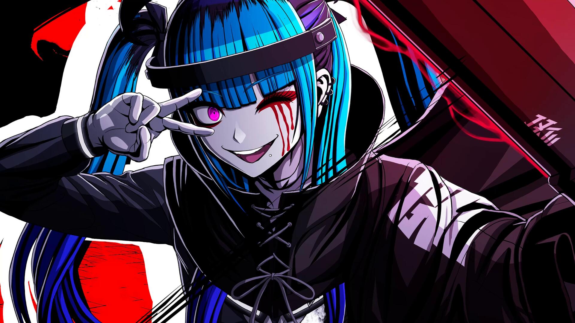 Darumi Amemiya uses her knives to launch an ultimate attack in The Hundred Line: Last Defense Academy