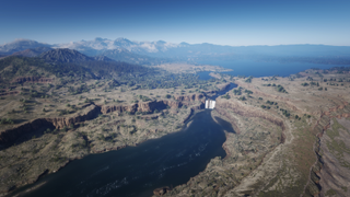 Manteca Falls and the San Luis River; the river John Marston crossed to get into Nuevo Paraíso in the original Red Dead Redemption.